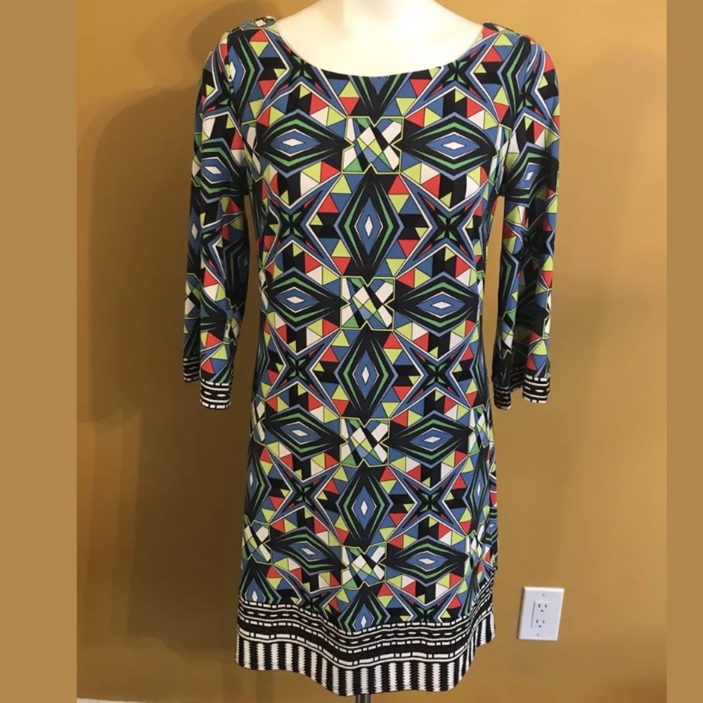 Laundry by Shelli Segal geometric dress size xs